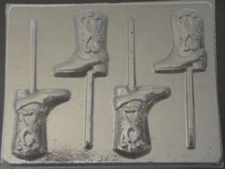 3534 Cowboy Boot Chocolate or Hard Candy Lollipop Mold